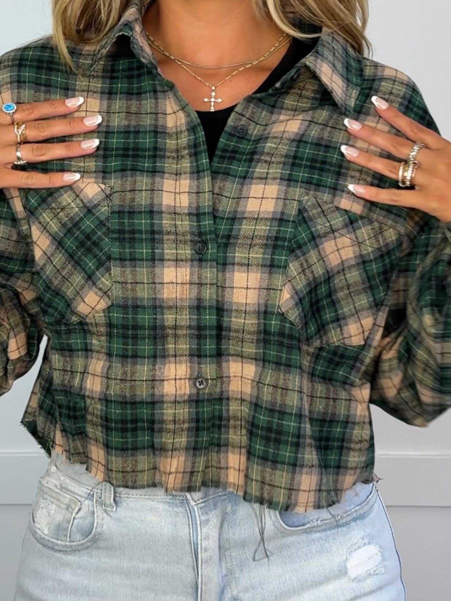 Rory Plaid Cropped Flannel
