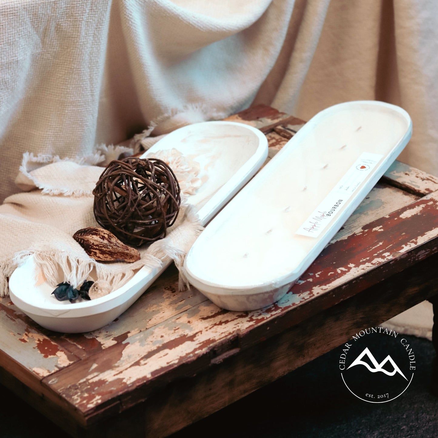 Arabian Dusk - 7 Wick White Wood Dough Bowl Candle