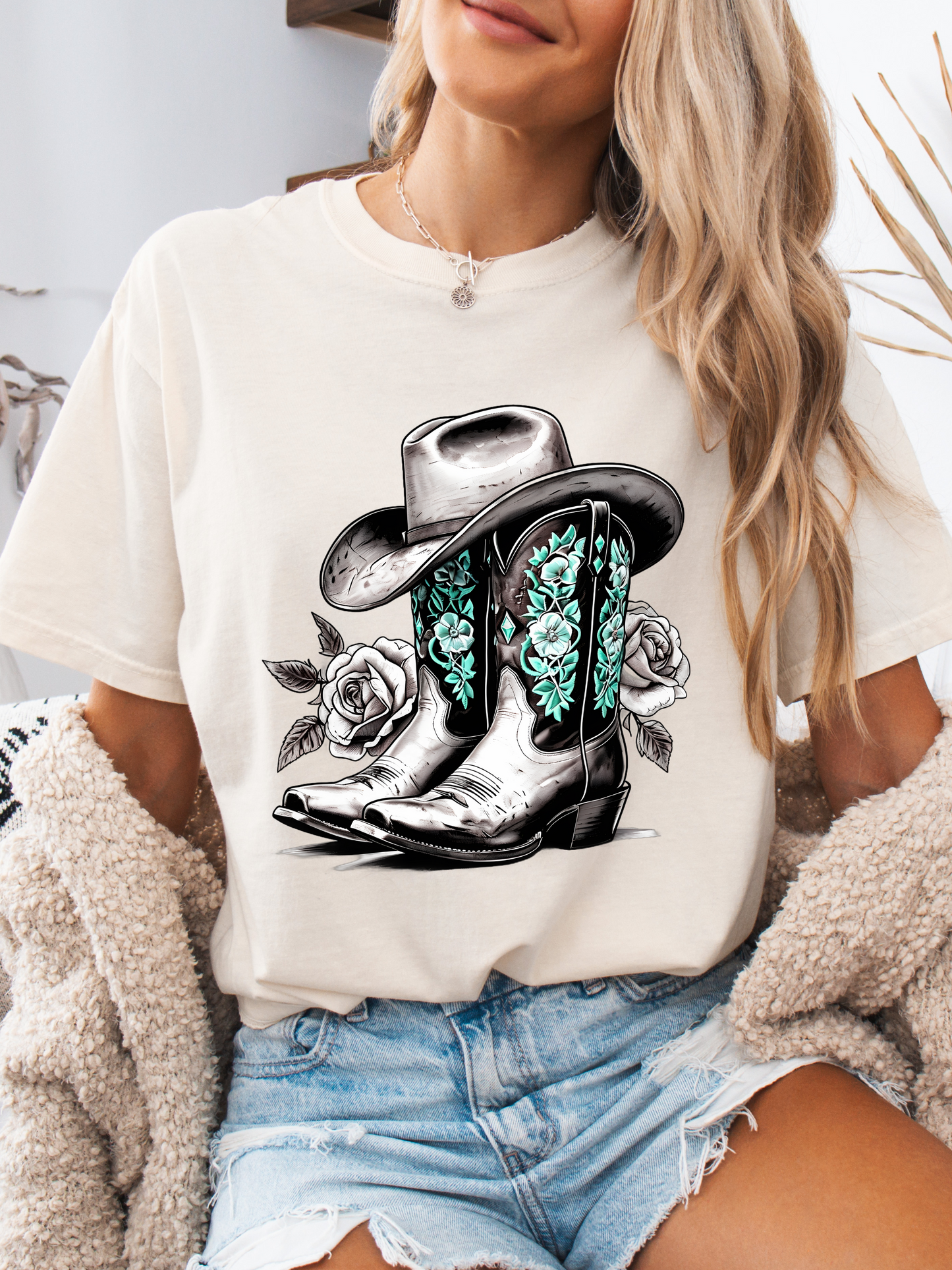 Dusty Boots Collection Grey Graphic