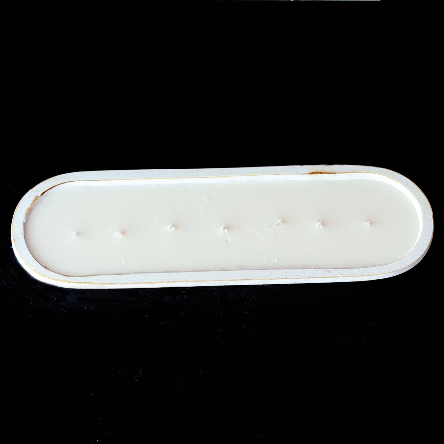 Lemon Rainforest - 7 Wick White Wood Dough Bowl Soy Candle