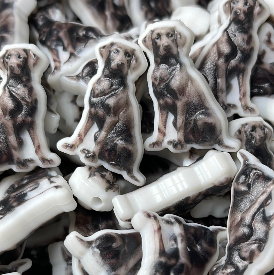 Brown Lab Dog Silicone Focal