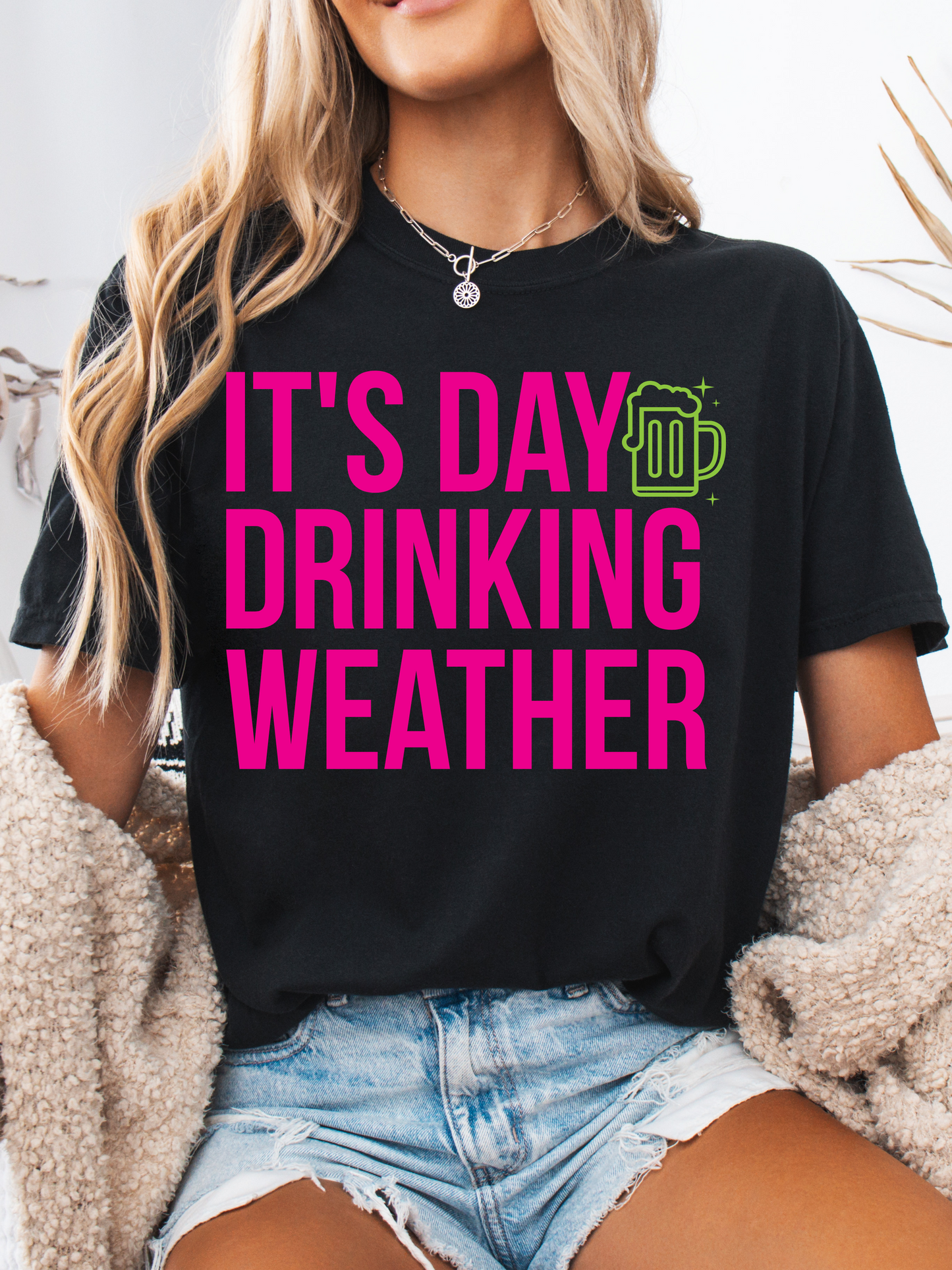 It's Day Drinking Weather Graphic