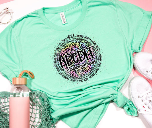 ABCDEFU cheetah Graphic Tee