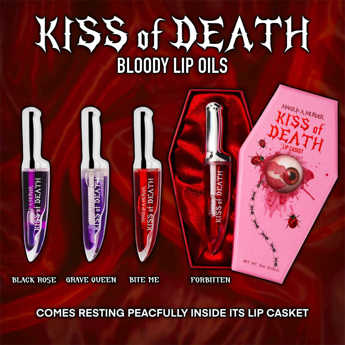 KISS of DEATH Bloody Lip Oils