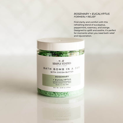Rosemary + Eucalyptus Bath Bomb Powder