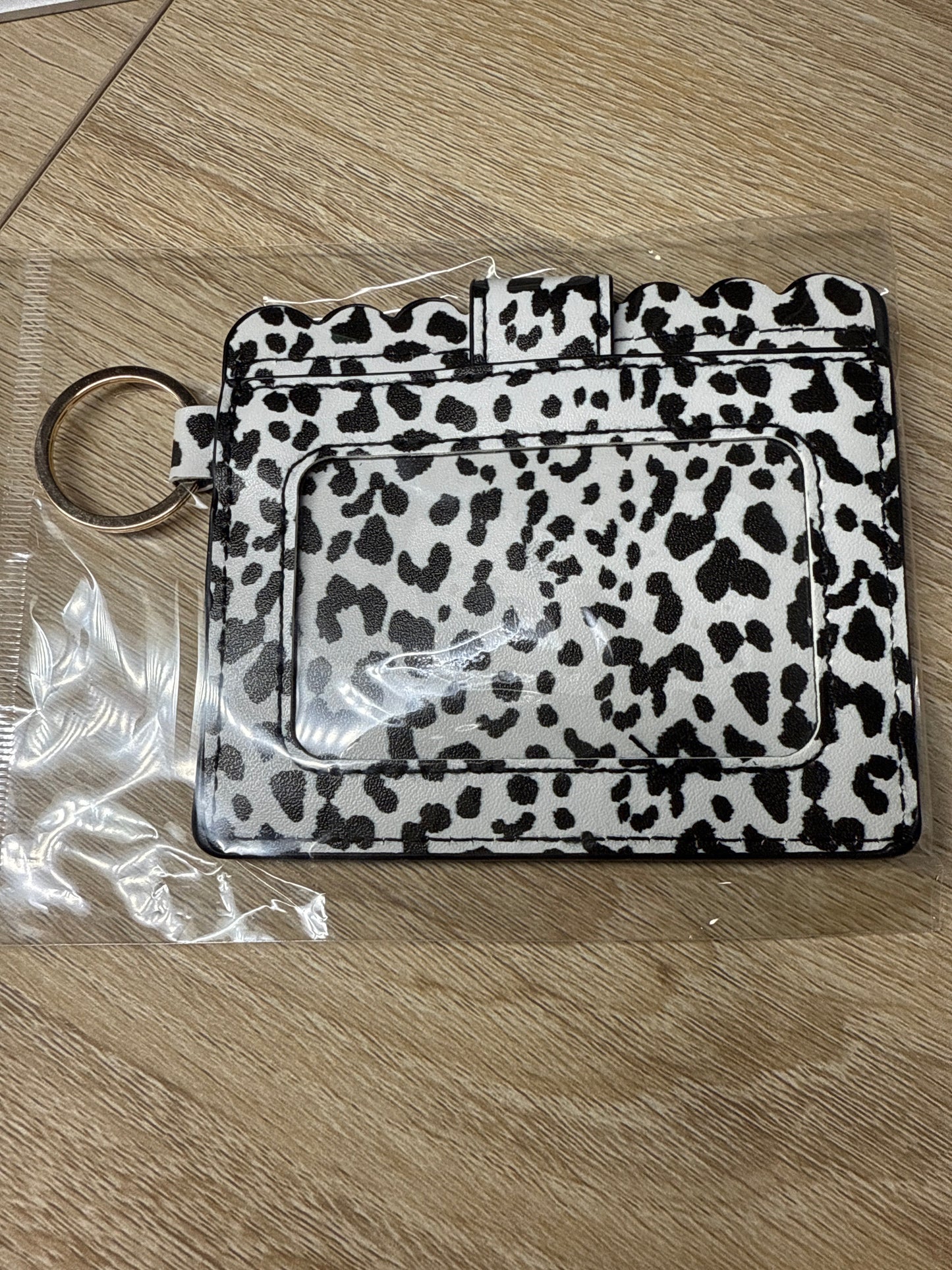Card Wallet Small Cow w/Gold Hardware