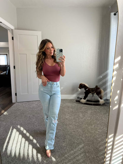 Amber 90s Vintage Boyfriend Jeans Light Wash