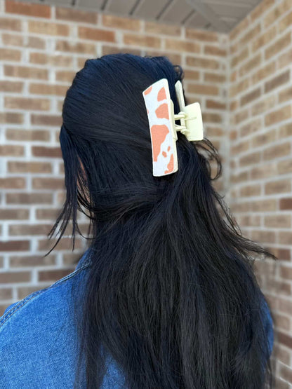 Soft Spot Cowprint Hair Clip
