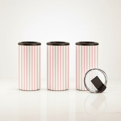 4-in-1 Blush Pink Pinstripe Tumbler