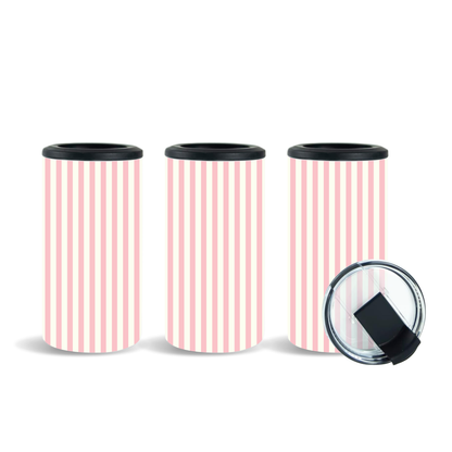 4-in-1 Blush Pink Pinstripe Tumbler