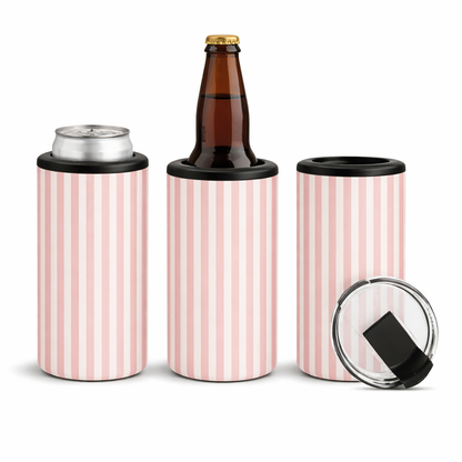 4-in-1 Blush Pink Pinstripe Tumbler