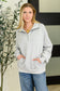 Bonbon Delight Half Zip Pullover in Grey