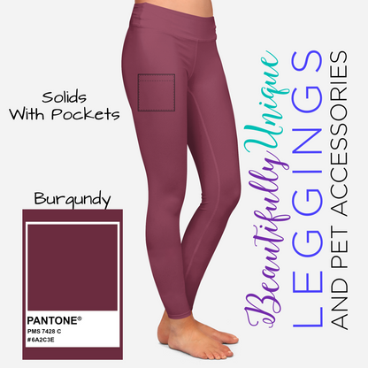 CLEARANCE Solid with Pockets - High-quality Handcrafted Vibrant Leggings