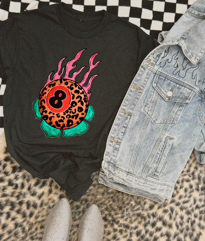 Leopard 8 ball Tee