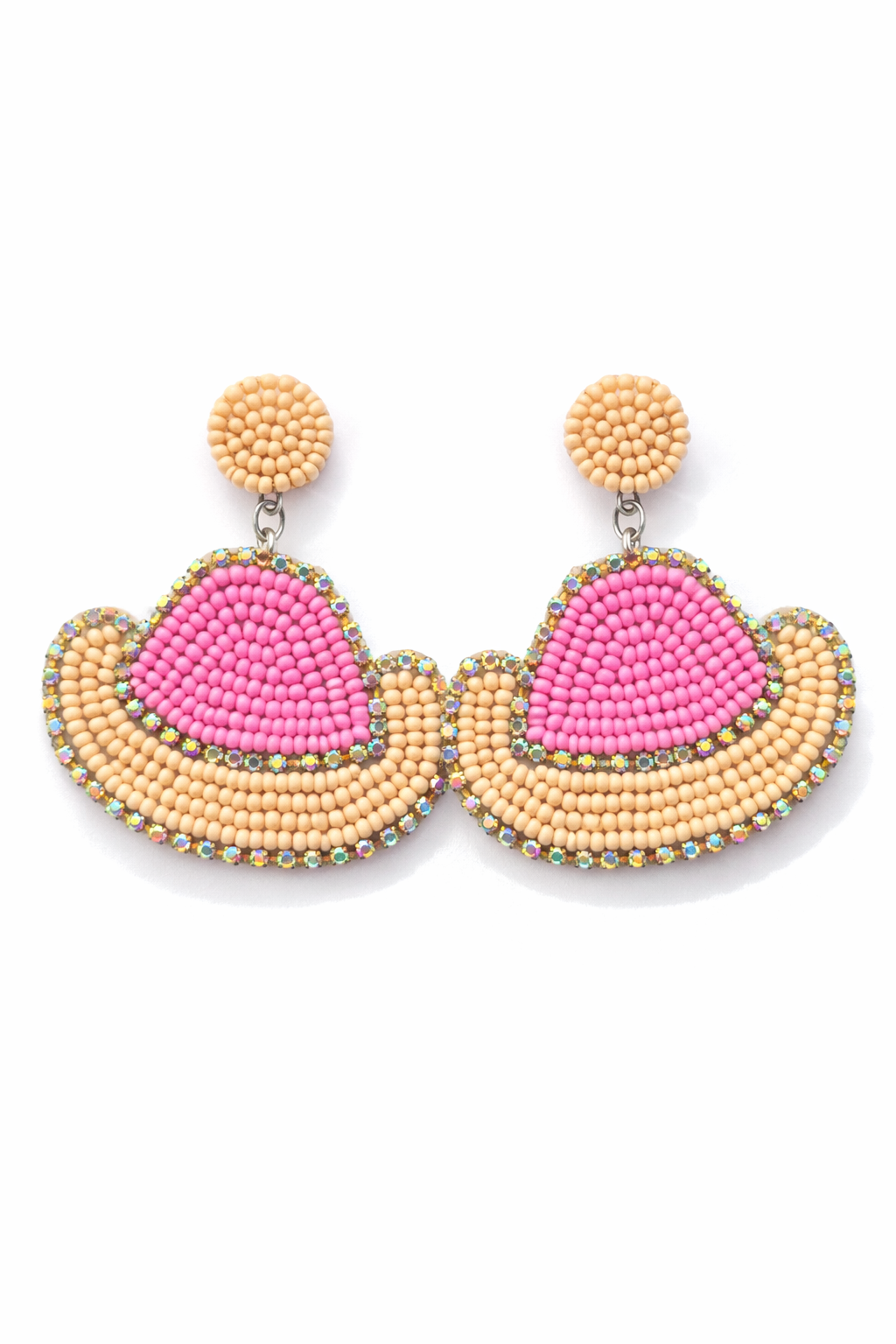 Stardust Beaded Cowgirl Hat Earrings