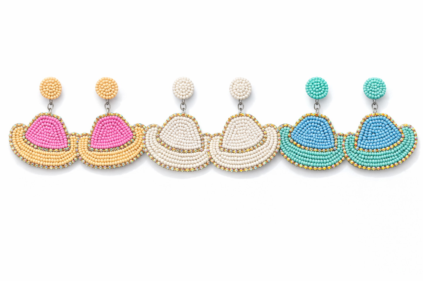 Stardust Beaded Cowgirl Hat Earrings