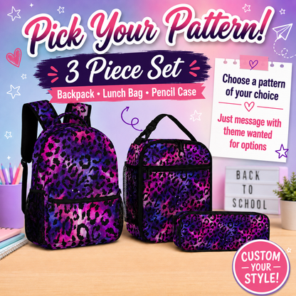 CUSTOM ART-3 PIECE BACKPACK SET-PREORDER CLOSING 7/3