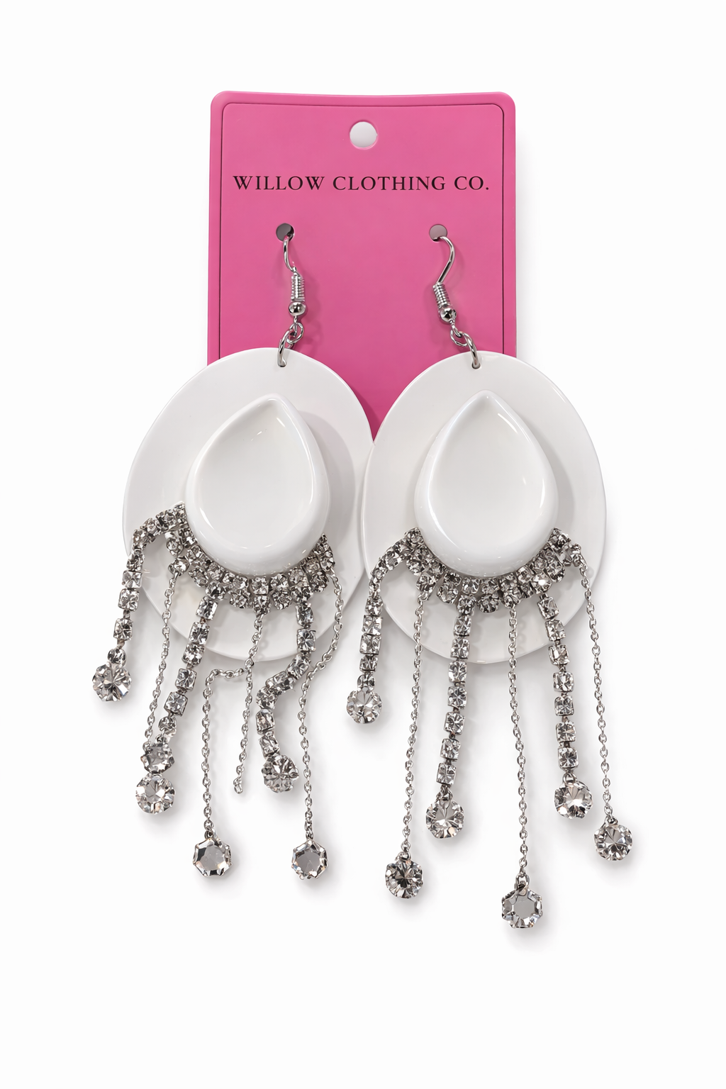 Rhinestone Rodeo Cowgirl Hat Earrings