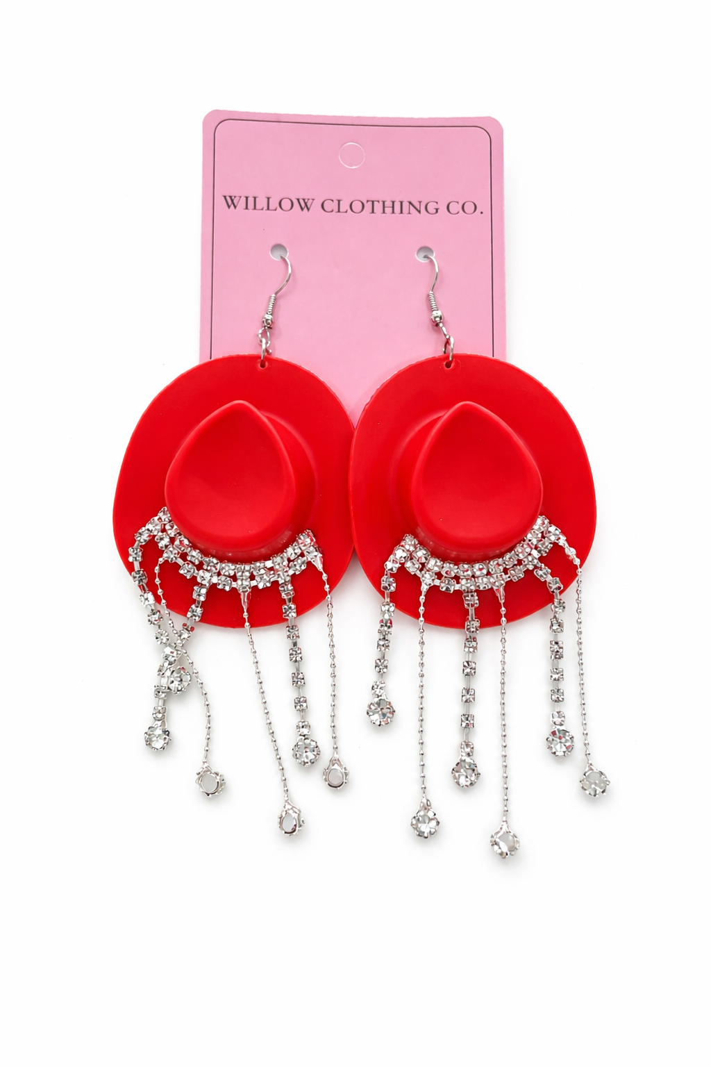 Rhinestone Rodeo Cowgirl Hat Earrings