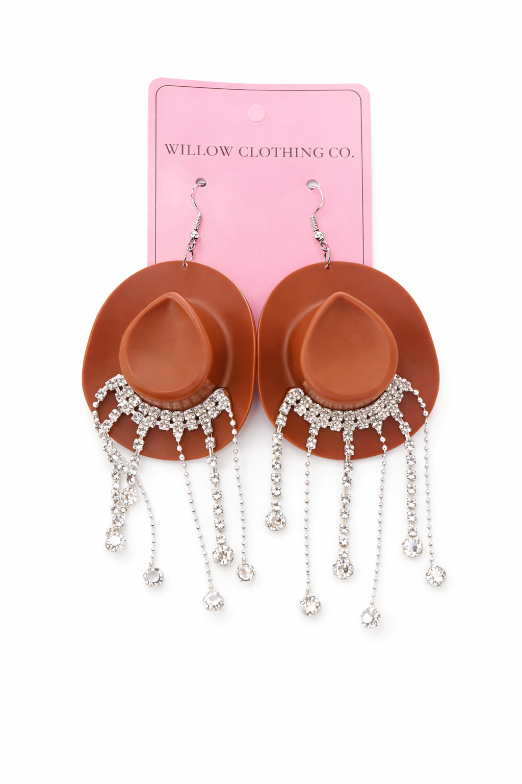 Rhinestone Rodeo Cowgirl Hat Earrings