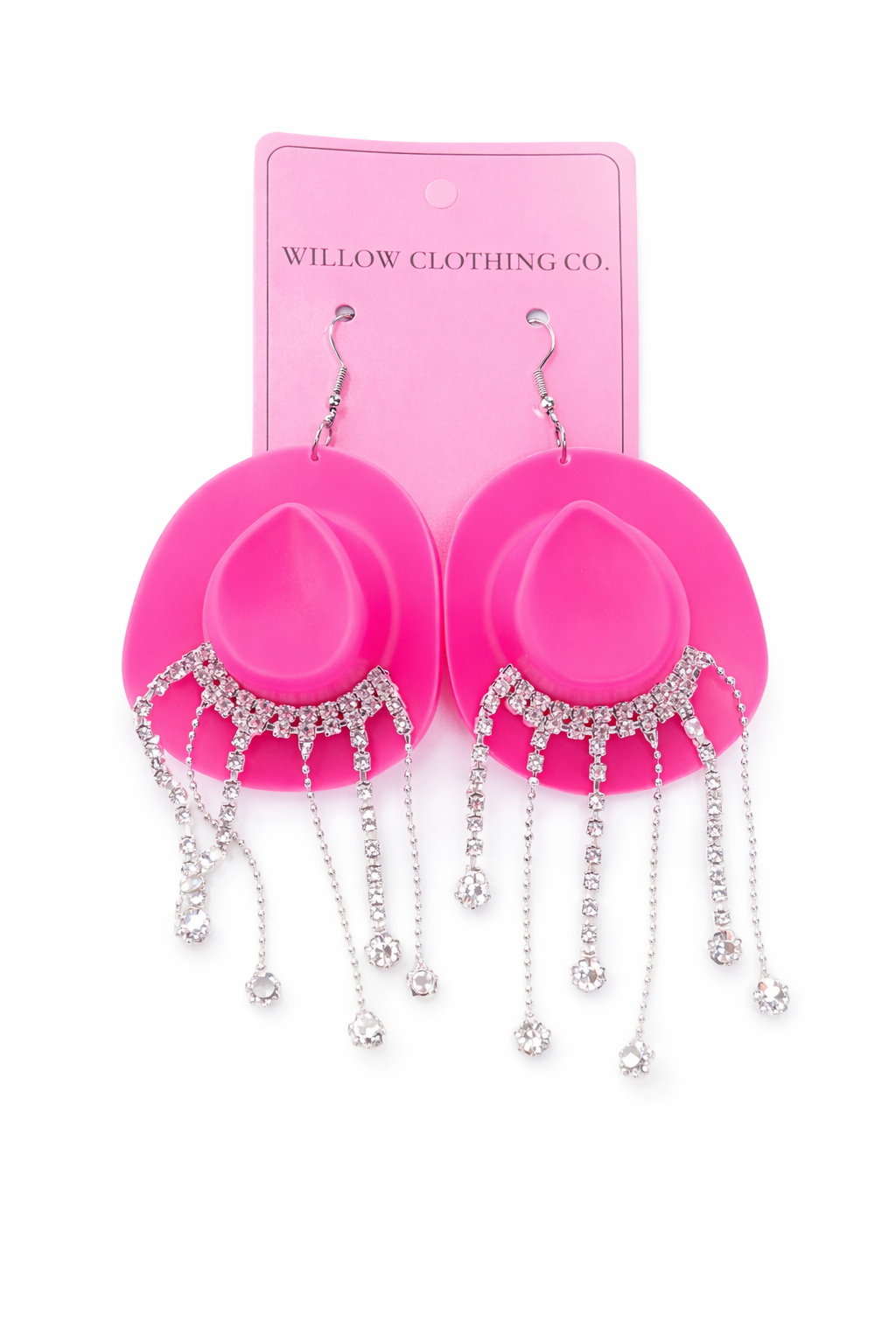 Rhinestone Rodeo Cowgirl Hat Earrings