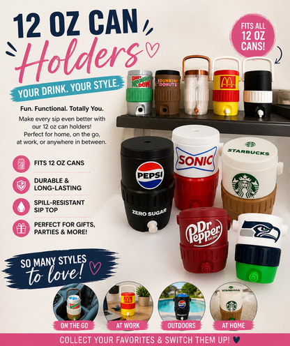 MIKE-3D PRINTED CUSTOM 12 OUNCE CAN HOLDERS