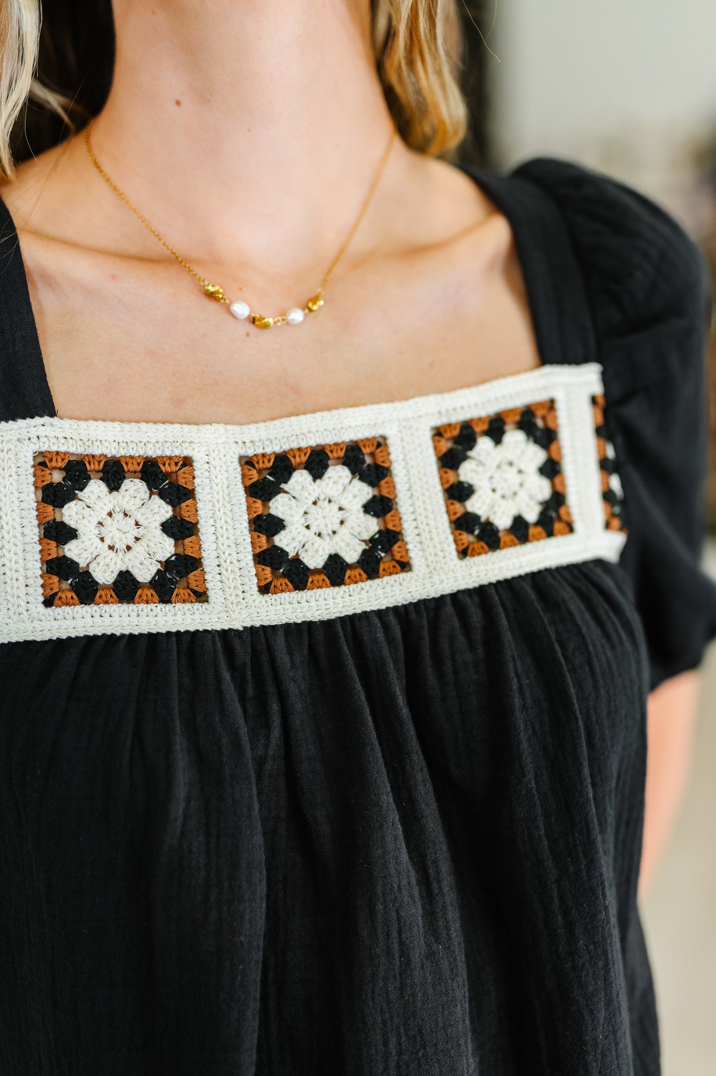 Craft Night Crochet Detail Top