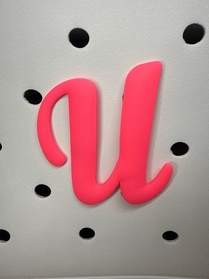 RDBOGGLETS Pink-  Decorative Alphabet Lettering Accessories Compatible with Bogg Bags