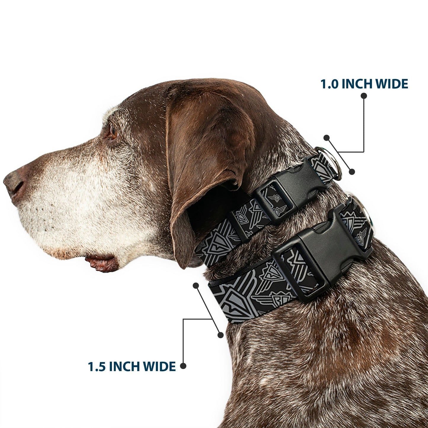 Plastic Clip Collar - BD Logo Scattered Black/Gray