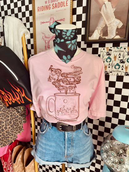 Cowboy coffee tee