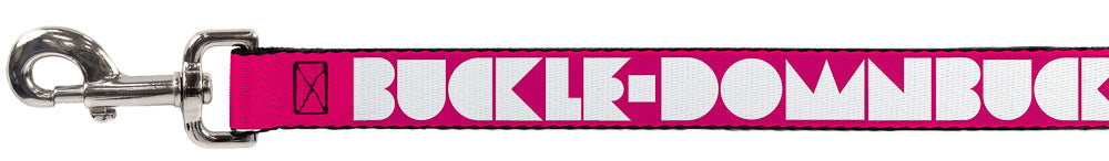Dog Leash - BUCKLE-DOWN Shapes Hot Pink/White