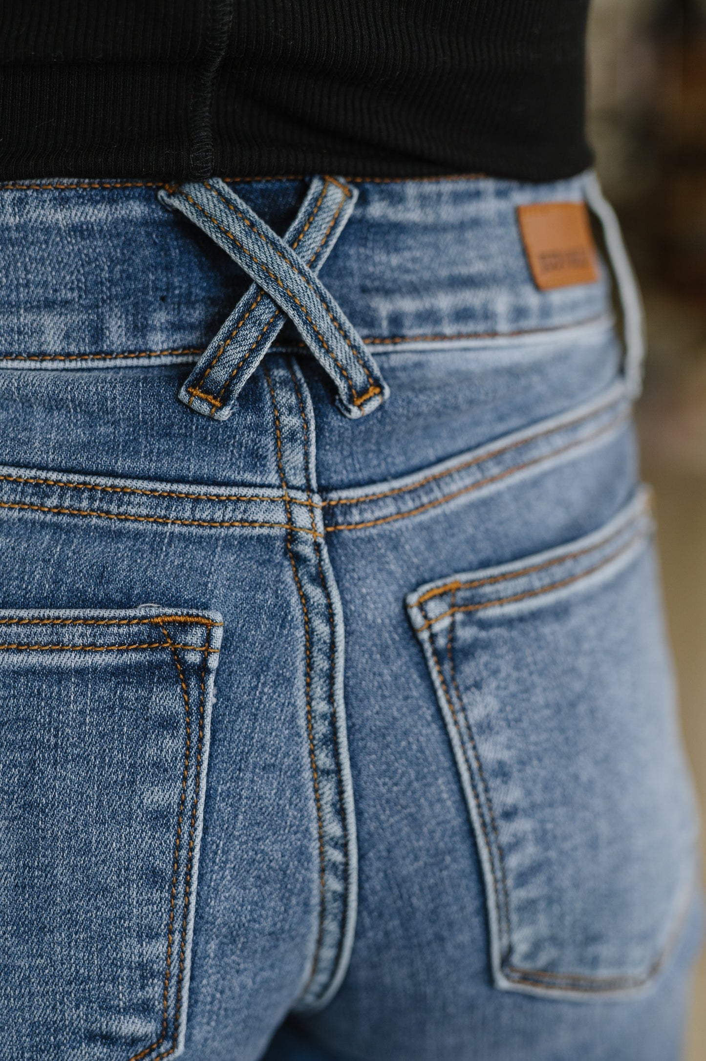 Elsie High Rise Double Button Wide Leg Jeans