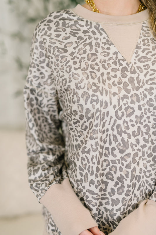 Everything You Need Patchwork Crew Neck Pullover