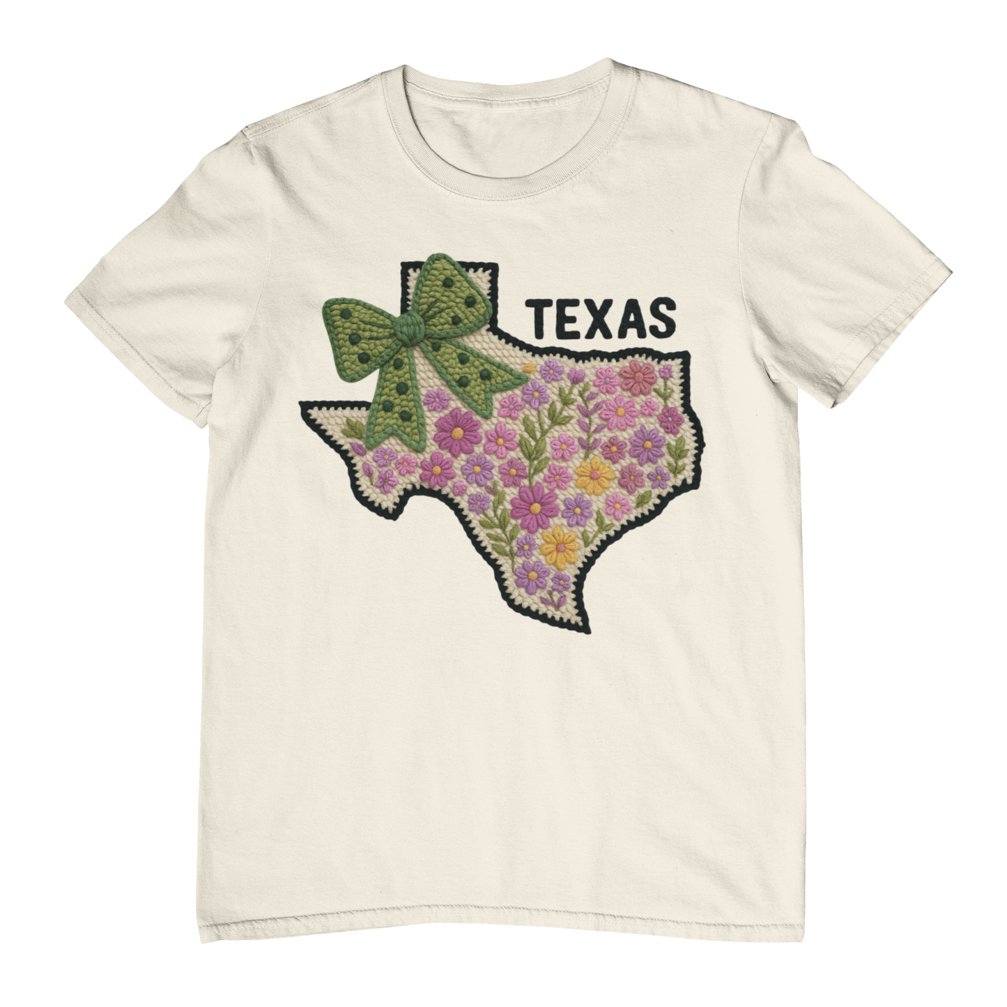Floral Bow Texas Adult Graphic Tee
