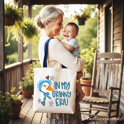 In My Granny Era Goose Tote Bag, Funny Grandma Doodle Gift Shopper