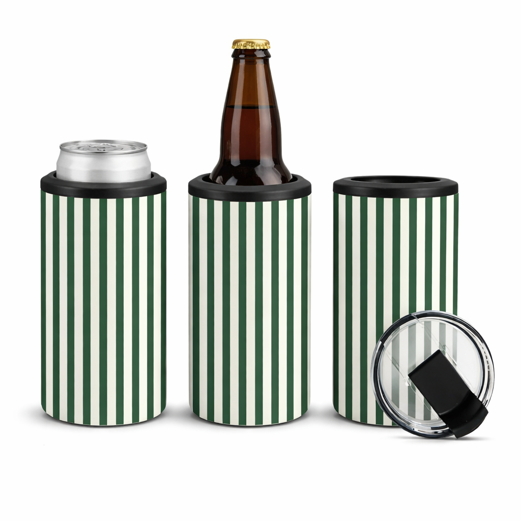 4-in-1 Forest Green Pinstripe Tumbler