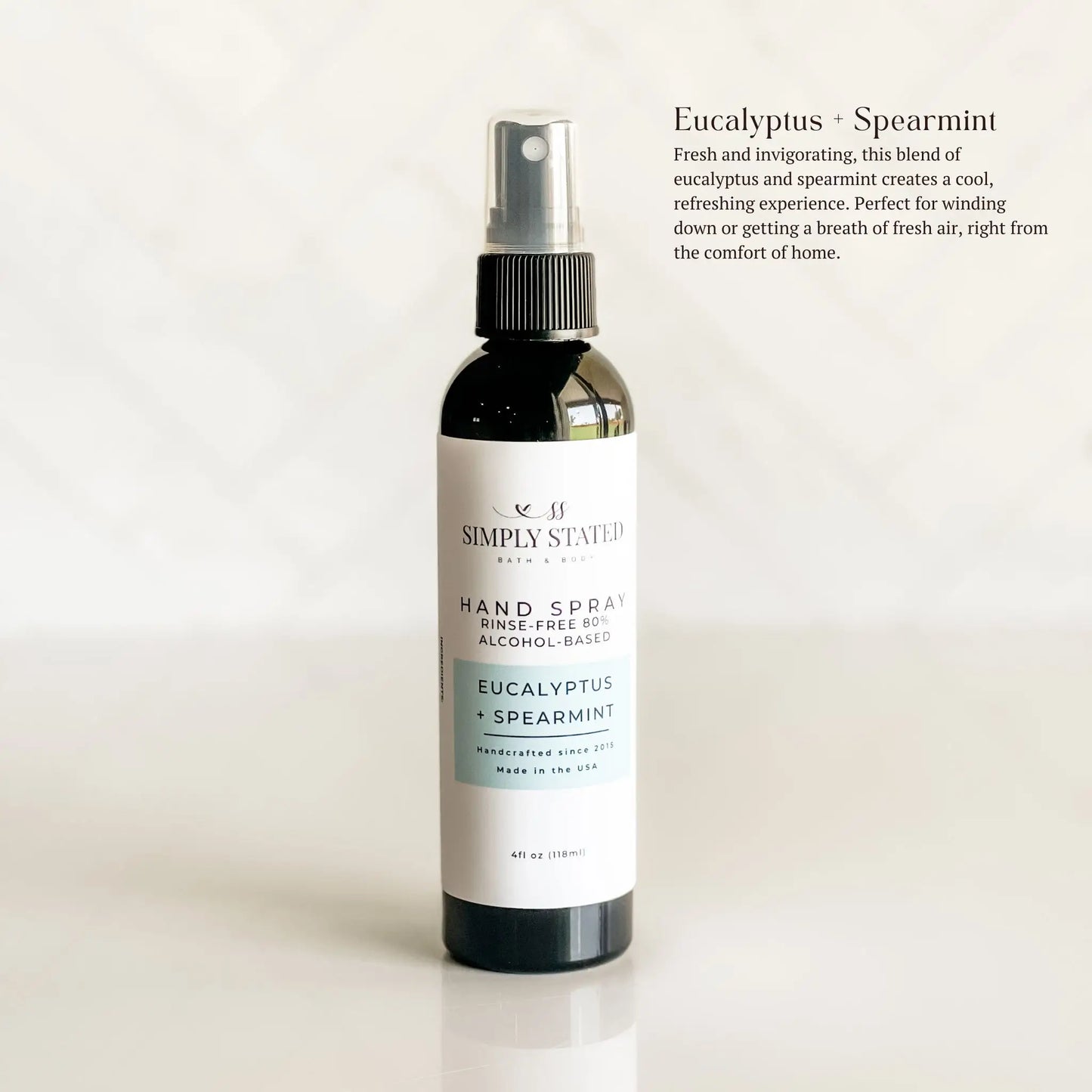 Eucalyptus + Spearmint Hand Spray | Alcohol-Based Sanitizing Mist