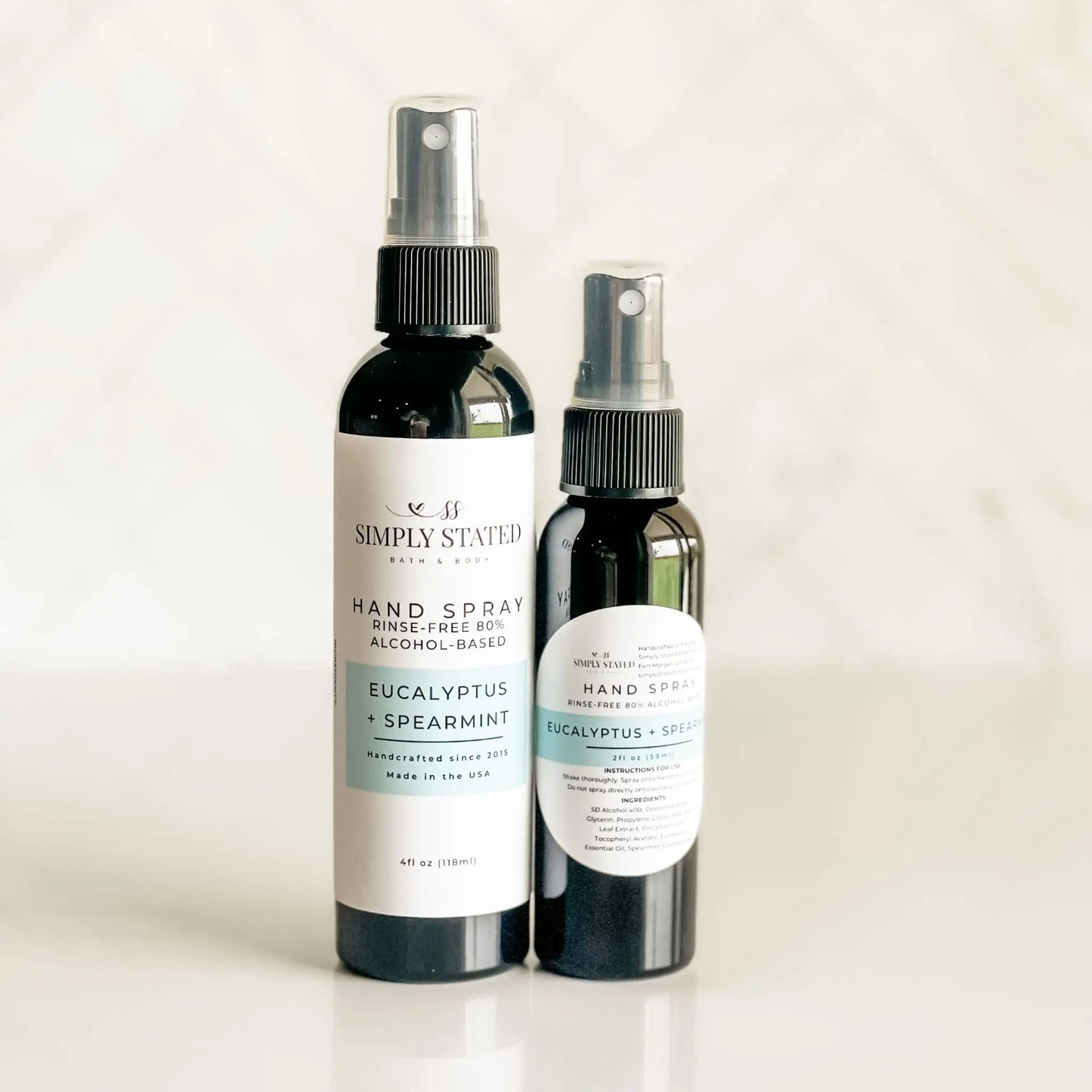 Eucalyptus + Spearmint Hand Spray | Alcohol-Based Sanitizing Mist