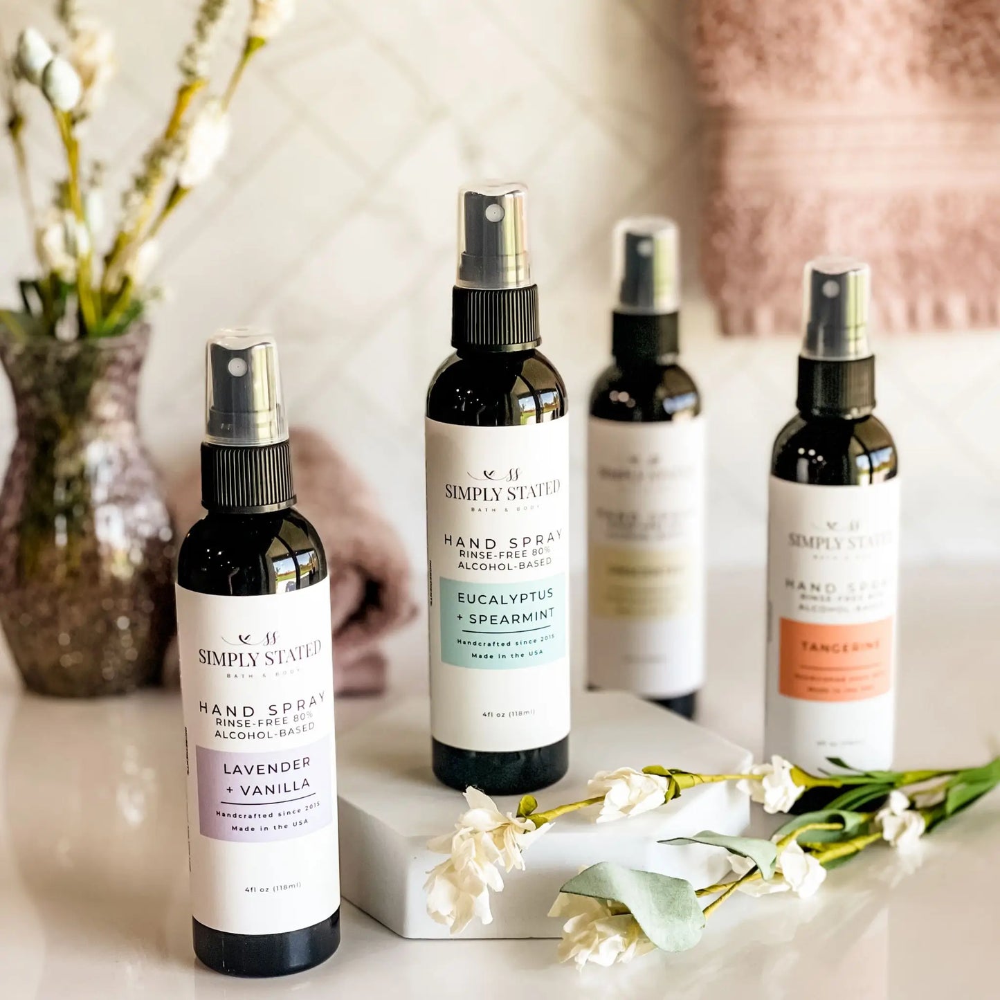 Lavender + Vanilla Hand Spray | Alcohol-Based Sanitizing Mist