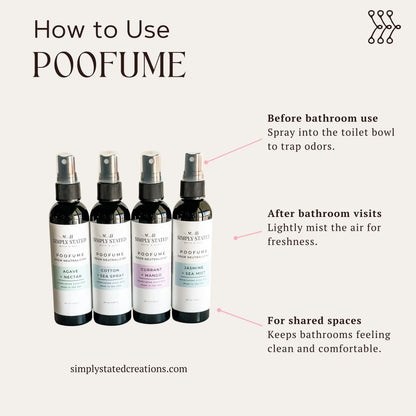 Agave + Nectar Poofume | Bathroom Odor Neutralizing Spray
