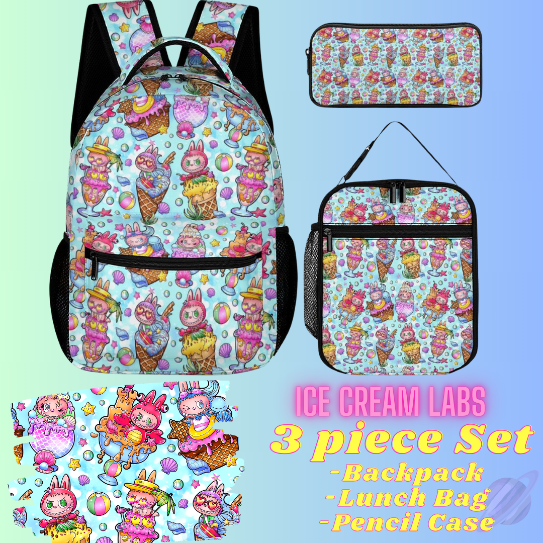 ICE CREAM LABS-3 PIECE BACKPACK SET-PREORDER CLOSING 7/3