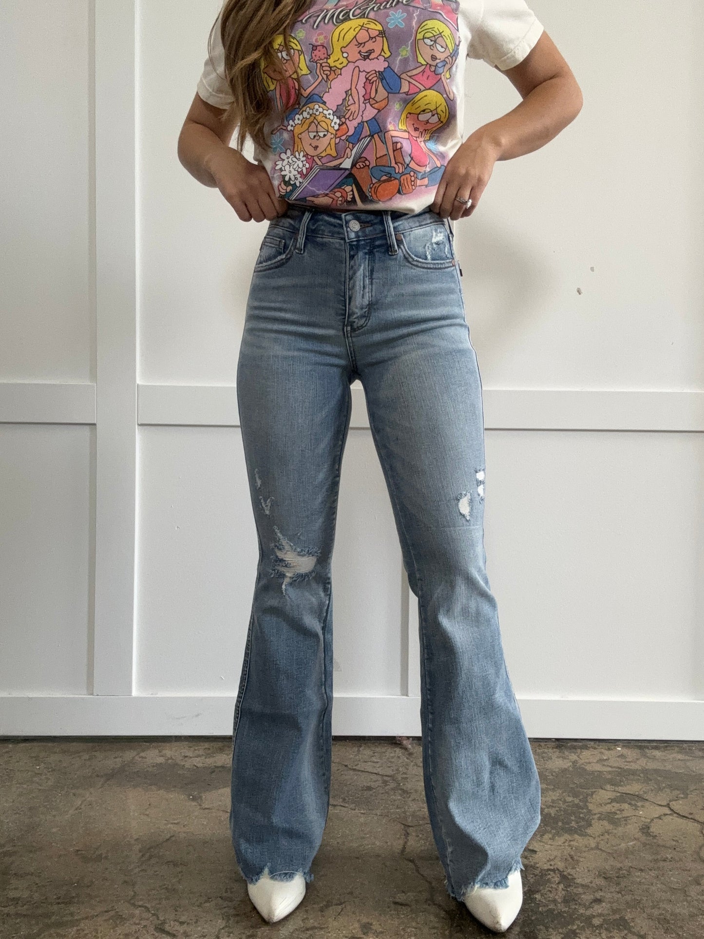Viral Cindy High Rise Tummy Control Destroy Flare