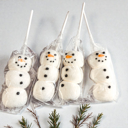 Snowman Marshmallow Kabobs