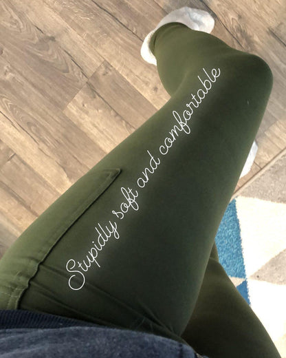 CLEARANCE Solid with Pockets - High-quality Handcrafted Vibrant Leggings