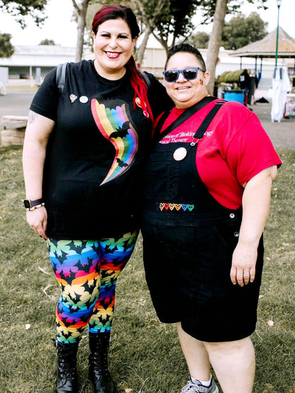 Rainbow Bats (Exclusive) - High-quality Handcrafted Vibrant Leggings