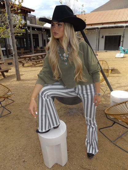 Farrah Broadway Girl Striped Flares