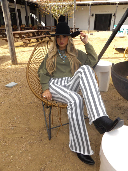 Farrah Broadway Girl Striped Flares