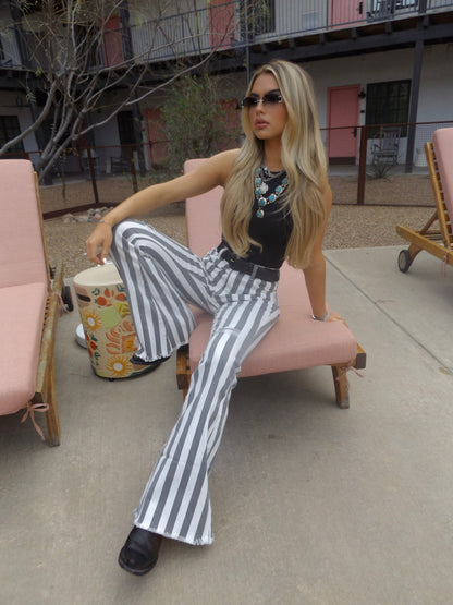 Farrah Broadway Girl Striped Flares
