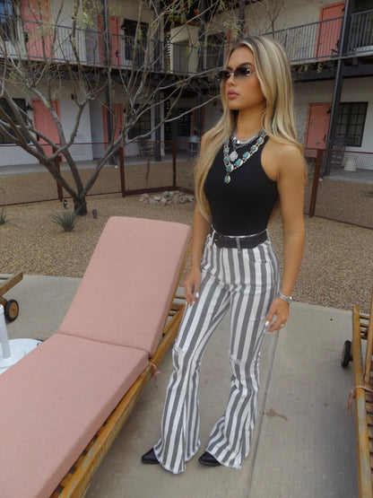 Farrah Broadway Girl Striped Flares