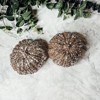 Glitter Sequin Pumpkin 4"